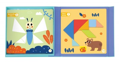 Ξύλινο Μαγνητικό Παζλ Τάγκραμ