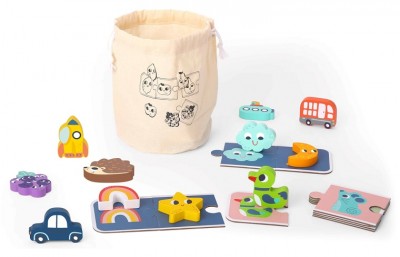 Παιχνίδι Μνήμης και Αφής από Ξύλο και Χαρτί 