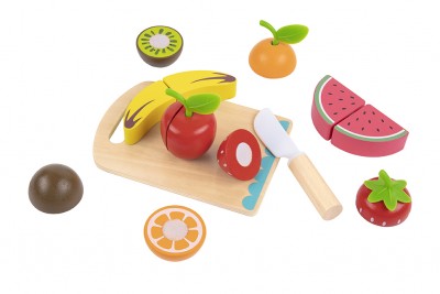 Ξύλινα Φρούτα με Ξύλο Κοπής