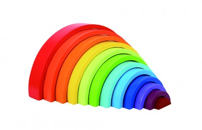 Ξύλινο Παιχνίδι Στοίβαξης Ουράνιο Τόξο