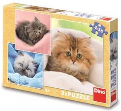 Γατάκια Χαριτωμένα 3 x 55 Τεμ. Παζλ Dino