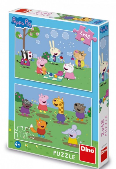 Peppa Pig & Φίλοι 2x48 Τεμ. Παζλ Dino